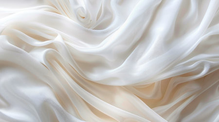 Abstract background featuring a blurred white soft fabric texture, creating a serene and elegant visual effectの素材
