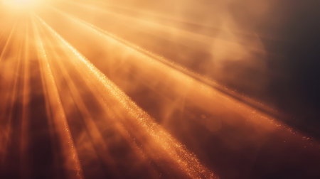A minimalist abstract background with warm light rays piercing through a soft haze, creating a peaceful ambiance,の素材