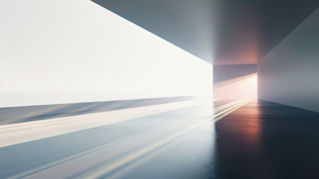 A minimalist abstract background featuring gentle beams of light streaming through a soft gradient, creating a tranquil effect,の素材