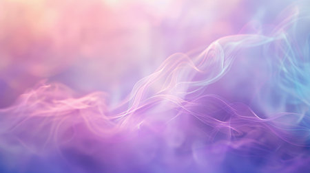 A smooth gradient background with pastel tones of purple, pink, and blue, featuring abstract defocused lines for a dreamy visual appealの素材
