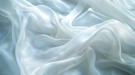 Blurred abstract white fabric texture background, creating a soft and serene visual effectの素材