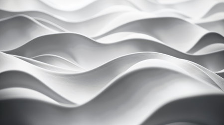 Gray wave pattern background with soft curves and subtle gradients, ideal for a sleek and sophisticated wallpaperの素材