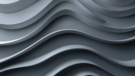 Minimalist gray wave background featuring soft, undulating lines, perfect for a sleek and contemporary wallpaperの素材
