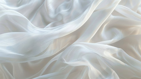Soft, blurred white fabric texture creating an abstract background perfect for a calm and sophisticated lookの素材
