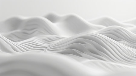 A minimalist white background with a gentle wave pattern, providing a hint of movement while keeping it simpleの素材