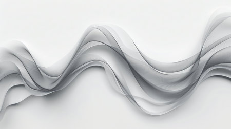Elegant gray wave wallpaper featuring smooth, flowing lines and a minimalist design, perfect for a contemporary lookの素材