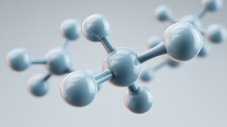 Explore a stunning 3D visualization of a molecular structure depicting collagen peptides, ideal for scientific, educational, or creative projects in various fields.の素材