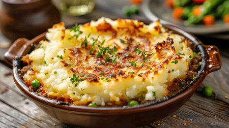 British shepherds pie with mashed potato toppingの素材
