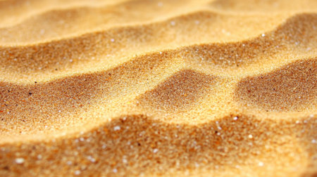 Detailed shot of sandy soil, capturing the individual grains and natural textures, revealing the earthy essence of nature up closeの素材