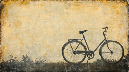 Rustic, vintage paper background with faded colors and distressed texture, capturing the feel of an old, aged document.の素材