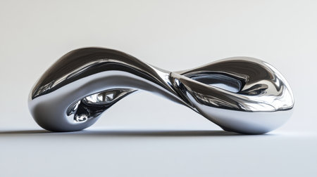Y2K-inspired molten metal with a glossy chrome surface, reflecting light in a smooth, fluid form, perfect for futuristic design contentの素材