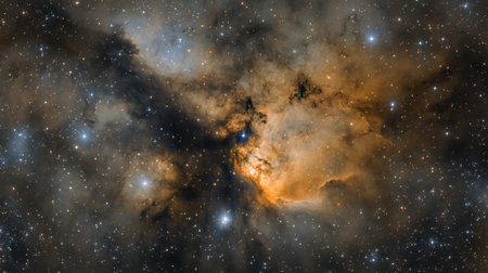 Starry sky with constellations and nebulous colors, capturing the endless depth of outer spaceの素材