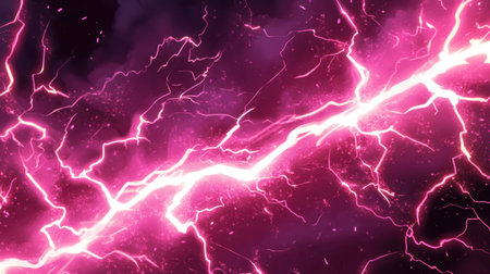A dynamic comic-style background filled with bright pink lightning flashes, creating an exciting ambiance perfect for illustrations and visual storytelling.の素材
