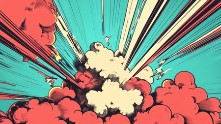 A vibrant comic art background showcasing bold gray lightning strikes, adding dramatic flair and energy to any creative work or visual storytelling projectの素材