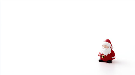 A charming Santa figurine brings a touch of festive cheer, perfect for capturing the holiday spirit, evoking joy and nostalgia during the season.の素材