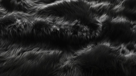 Soft and fluffy dark grey fur texture, realistic natural hair patterns for warm and inviting backdropsの素材