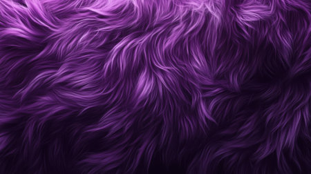 Realistic vibrant purple fur texture, soft and luxurious with fluffy hair patterns for fashion designsの素材