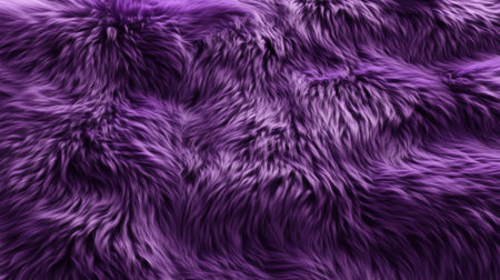 Realistic vibrant purple fur texture, soft and luxurious with fluffy hair patterns for fashion designsの素材