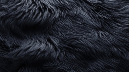 Realistic soft dark grey fur texture with fine fluffy patterns and natural hair details for cozy designsの素材