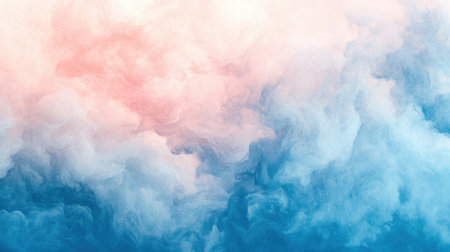 Abstract fluid texture with a pink-to-blue gradient, soft waves perfect for modern design backgroundsの素材
