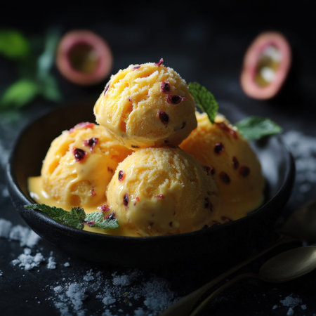 Passion Fruit and Ice Creamの素材