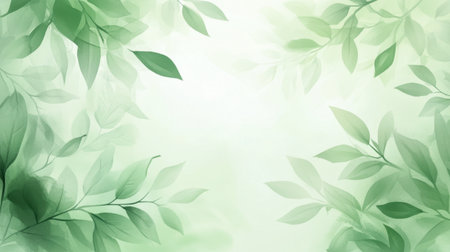 This soft green leaf design creates a serene and tranquil background, ideal for nature-themed projects, wallpapers, and artistic designs featuring lush foliage.の素材