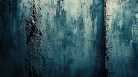 This high-resolution image showcases a textured blue wall background with a distressed surface, perfect for use in diverse artistic and industrial design projects.の素材