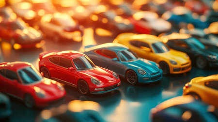 Automotive marketplace concept with car icons for different services like buy, rent, finance, and insureの素材