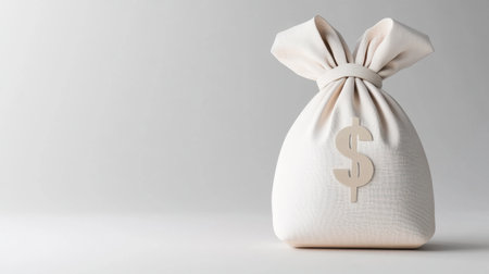 A modern and stylish bag featuring a dollar symbol, representing financial concepts, wealth management, and investment opportunities in a minimalistic design.の素材