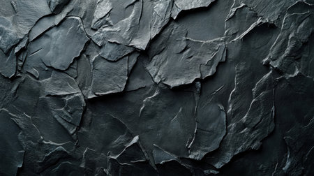 This dark slate texture showcases a rugged and natural stone surface, ideal for various design applications, including backgrounds, wallpapers, and artistic projects.の素材