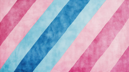 Vibrant watercolor stripes in pink and blue create an eye-catching abstract design. This artistic background adds a playful touch to various creative projects.の素材