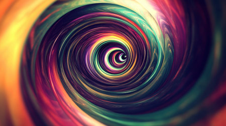 This vibrant abstract swirl features a dynamic blend of colors creating a hypnotic effect. Perfect for adding a touch of modern art to any project.の素材