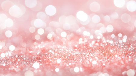 A soft pink glitter background featuring beautiful bokeh lights. Perfect for creative projects, this dreamy texture adds a touch of elegance and charm.の素材