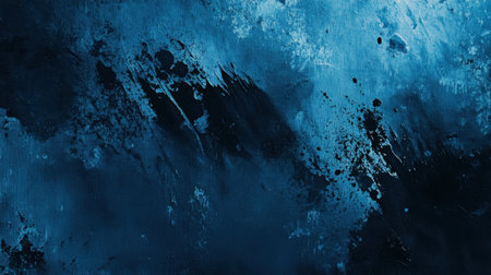Explore a captivating abstract blue texture featuring dark splashes and intriguing patterns, perfect for modern art backgrounds and creative design projects.の素材