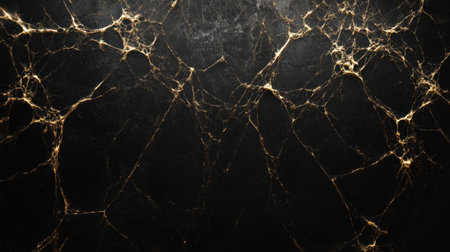 This elegant black background with intricate gold veins offers a luxurious and modern aesthetic, perfect for design projects, wallpapers, or promotional materials.の素材