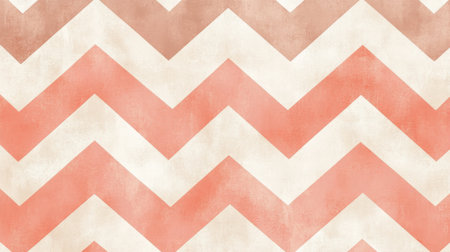 This abstract chevron pattern features soft coral and beige tones, creating a modern and stylish design ideal for various applications in home decor or fashion.の素材