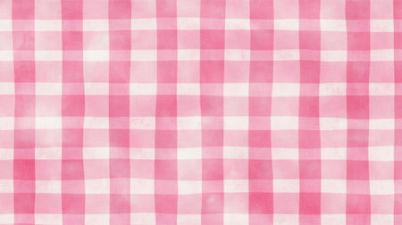 This pink and white checkered pattern creates a cheerful and inviting background for various design projects. Ideal for events, kitchens, and textiles.の素材