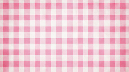 A soft pink checkered pattern perfect for various design applications. This seamless background adds a cheerful and cozy vibe to textiles, wallpapers, and more.の素材