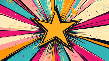 A stunning vibrant starburst design showcasing bright colors and dynamic graphic elements. Perfect for capturing attention and conveying energy in creative projects.の素材