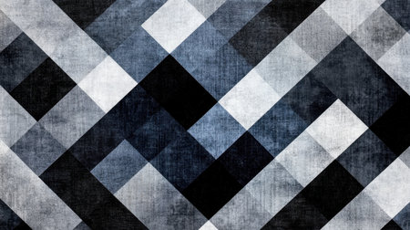 This abstract geometric background features a dynamic arrangement of shapes in blue and gray tones, perfect for artistic and modern design projects.の素材