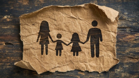 Co-parenting, divorced parents, child, family, support.の素材