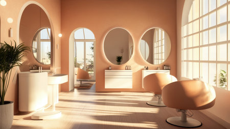 Empty salon, interior, modern, spa, beauty.の素材