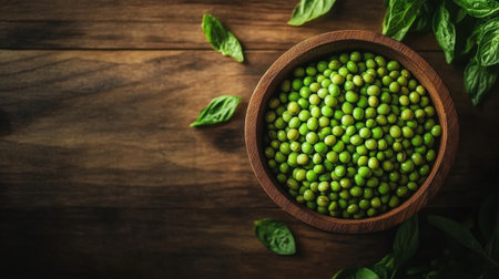 Soybeans, wooden bowl, legumes, plant-based, healthyの素材