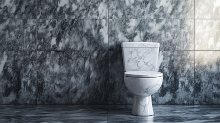 Explore a sophisticated bathroom featuring a modern marble toilet against a stunning marbled wall, showcasing elegance and contemporary design in home decor.の素材