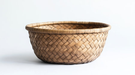 A beautifully handcrafted woven basket showcasing intricate patterns and natural materials, perfect for enhancing home decor or providing practical storage solutions.の素材