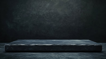 A dark textured surface perfect for product display or creative backgrounds. This minimalistic and elegant design offers a versatile aesthetic for various applications.の素材
