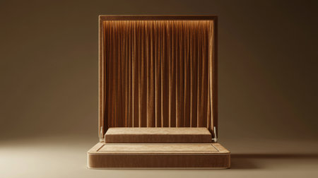 Minimalist velvet jewelry box 3D-rendered with smooth lines and elegant proportions, perfect for showcasing luxury.の素材