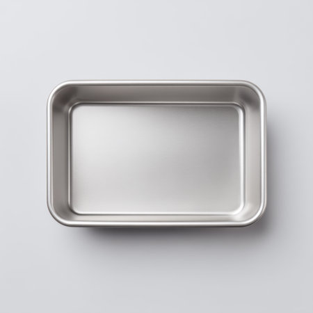 A sturdy stainless steel baking tray ideal for various cooking tasks, this essential kitchen item features a smooth surface for easy food preparation and cleaning.の素材