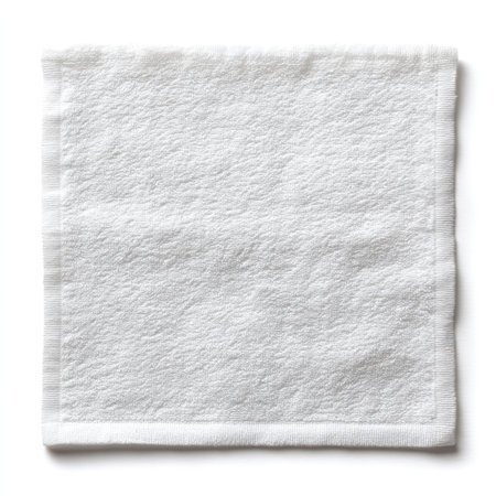 This simple white towel features a soft, absorbent texture perfect for various household needs. Ideal for drying dishes, cleaning surfaces, or personal use.の素材