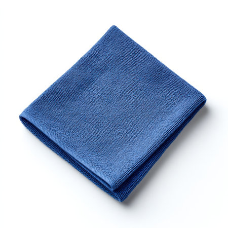 This soft blue microfiber cloth is ideal for cleaning and polishing various surfaces. Its durable, lint-free texture makes it perfect for daily household and office tasks.の素材